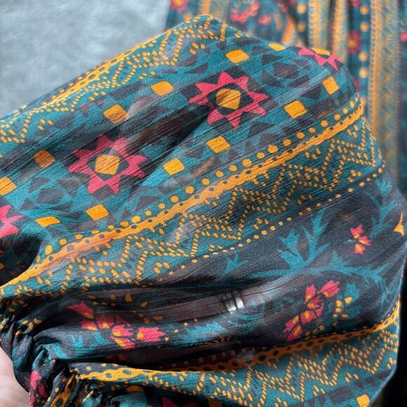 Hailey & Co Peasant Top Sheer Balloon Sleeve Dark Academia Preppy Size 2X I131 - Picture 3 of 9